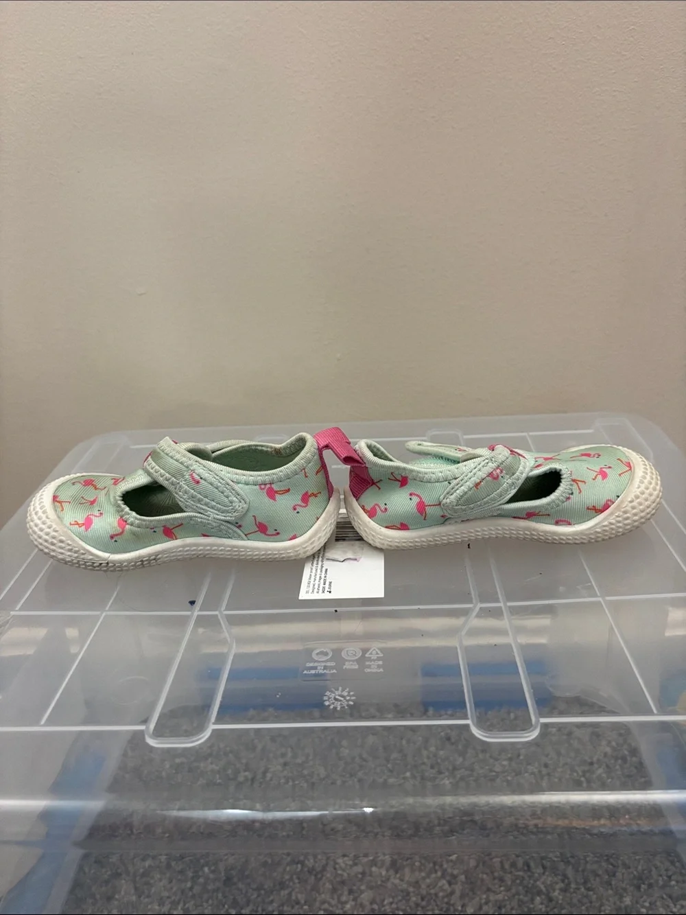 Kids Teal & Pink Flamingo Water Shoes